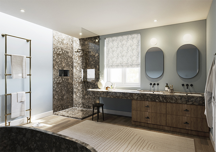 Laura Ashley Pussy Willow, Off White/Seaspray - Roman Blind - Image 6